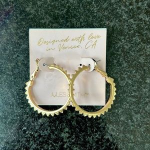Jules Smith gold studded hoop earrings